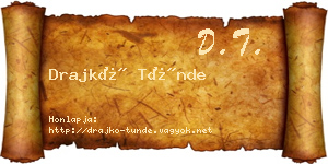 Drajkó Tünde névjegykártya